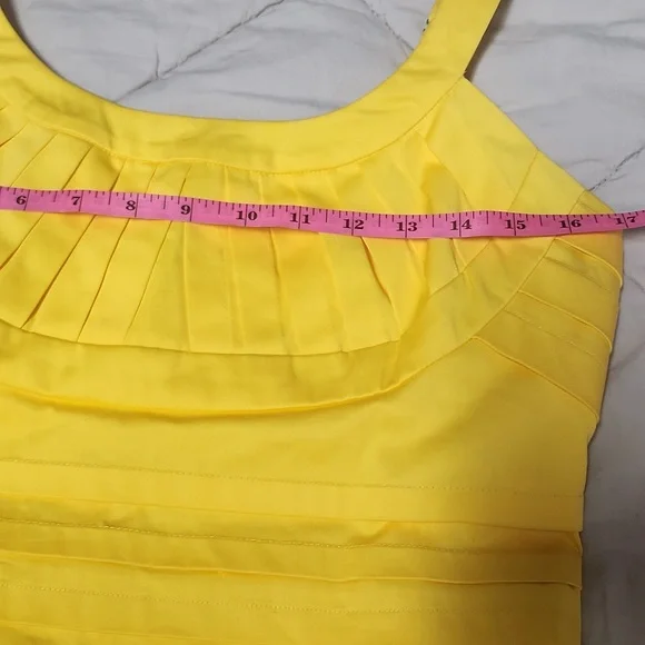 Calvin Klein Yellow Cocktail Dress, Size 6 - Picture 10 of 10